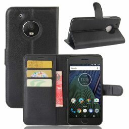 Чехол с визитницей для Motorola Moto G5 Plus (черный)