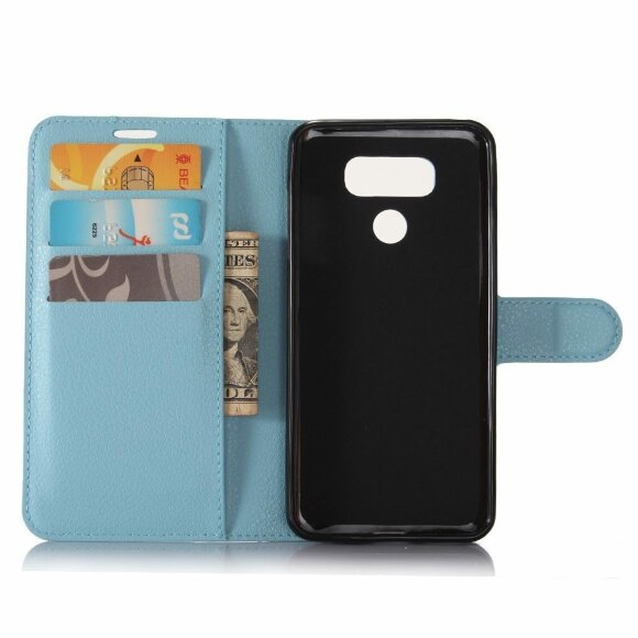 Чехол с визитницей для LG G6 (голубой) Чехол с визитницей для LG G6 (голубой)