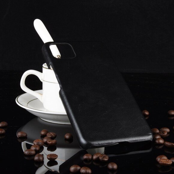 Кожаная накладка-чехол для Google Pixel 4 (черный) Кожаная накладка-чехол для Google Pixel 4 (черный)