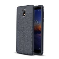 Чехол-накладка Litchi Grain для Nokia 3.1 (темно-синий) Чехол-накладка Litchi Grain для Nokia 3.1 (темно-синий)
