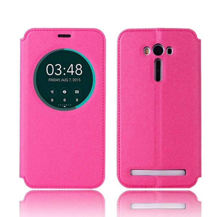 Чехол с окном для ASUS Zenfone 3 Deluxe ZS570KL (розовый)