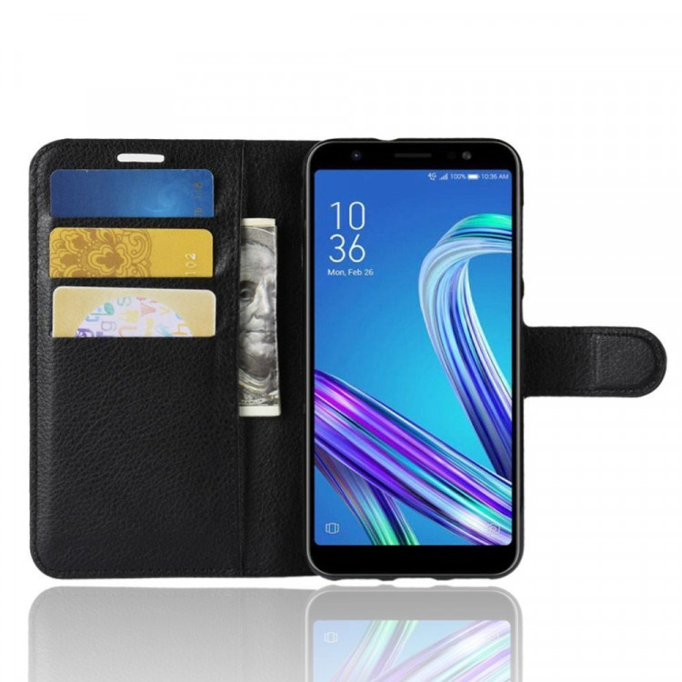 Чехол с визитницей для Asus ZenFone Max (M1) ZB555KL (черный)