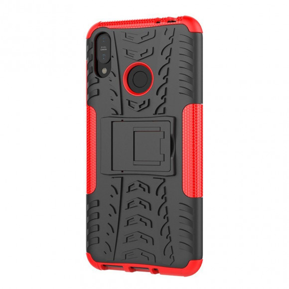 Чехол Hybrid Armor для ASUS Zenfone Max (M2) ZB633KL (черный + красный)