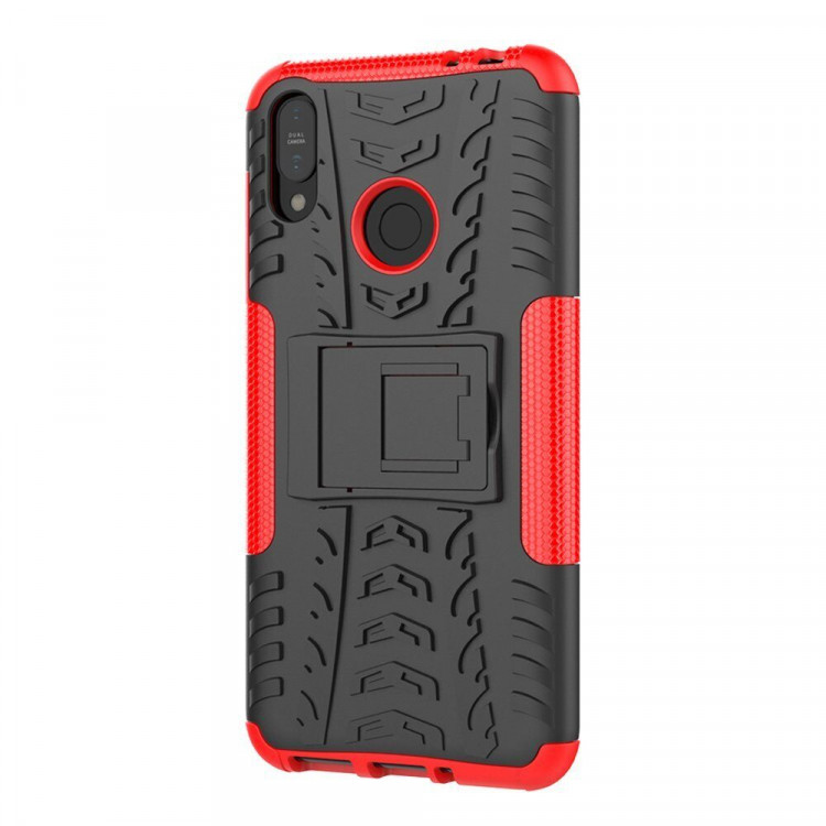 Чехол Hybrid Armor для ASUS Zenfone Max (M2) ZB633KL (черный + красный)