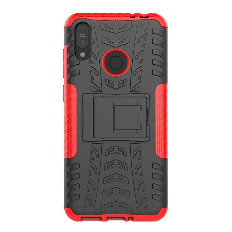 Чехол Hybrid Armor для ASUS Zenfone Max (M2) ZB633KL (черный + красный)