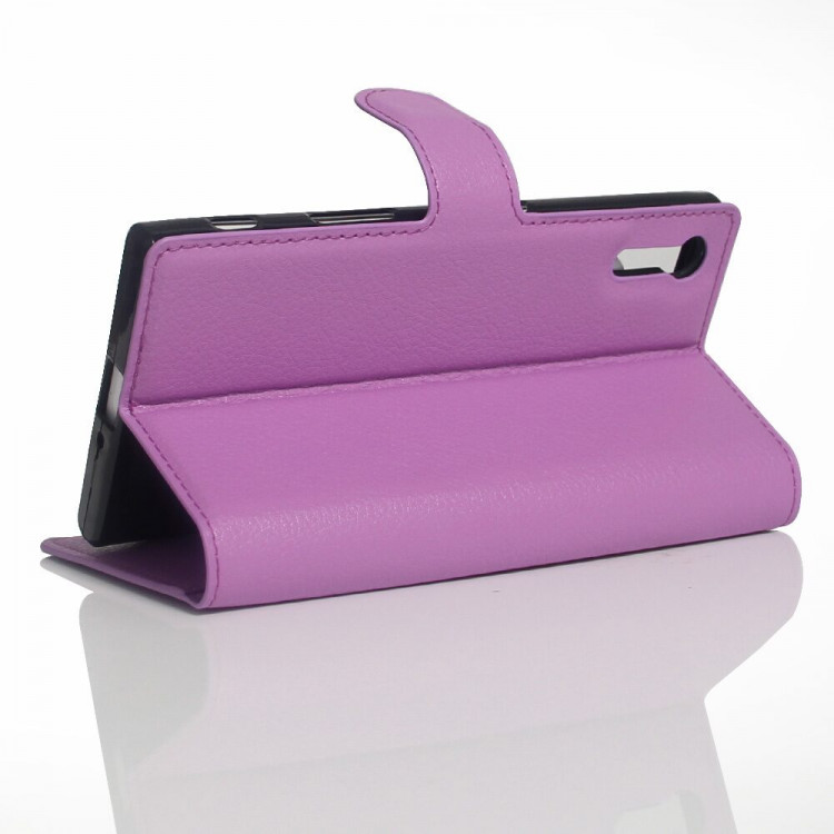 Чехол с визитницей для Sony Xperia XZ / XZs (фиолетовый)