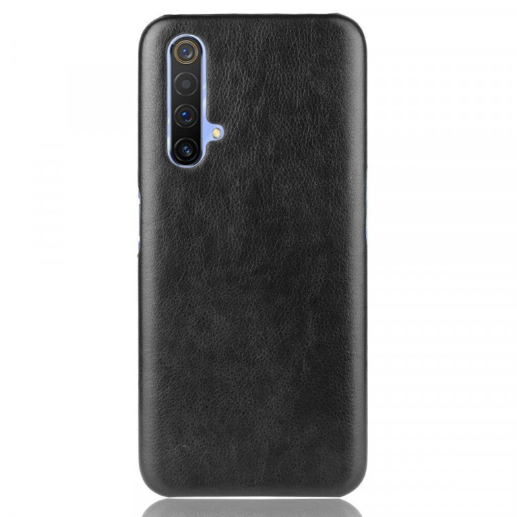Кожаная накладка-чехол для Realme X3 SuperZoom / Realme X50 5G (черный)