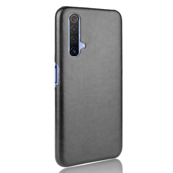 Кожаная накладка-чехол для Realme X3 SuperZoom / Realme X50 5G (черный) Кожаная накладка-чехол для Realme X3 SuperZoom / Realme X50 5G (черный)