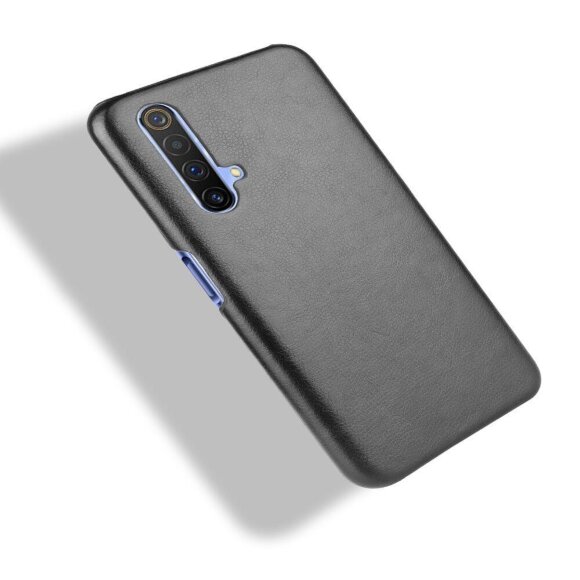 Кожаная накладка-чехол для Realme X3 SuperZoom / Realme X50 5G (черный) Кожаная накладка-чехол для Realme X3 SuperZoom / Realme X50 5G (черный)