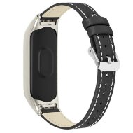 Кожаный ремешок для Xiaomi Smart Band 7 (черный)