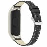 Кожаный ремешок для Xiaomi Smart Band 7 (черный)