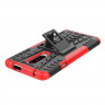 Чехол Hybrid Armor для OnePlus 7 Pro (черный + красный)