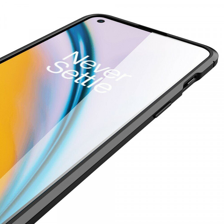 Чехол-накладка Litchi Grain для OnePlus Nord 2 5G (черный)