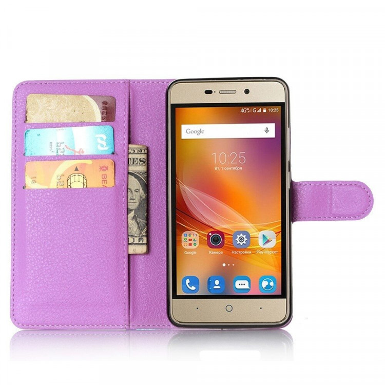 Чехол с визитницей для ZTE Blade X3 (фиолетовый)