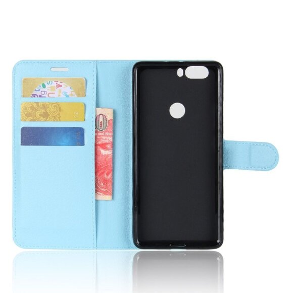Чехол с визитницей для ZTE Nubia Z17 (голубой) Чехол с визитницей для ZTE Nubia Z17 (голубой)