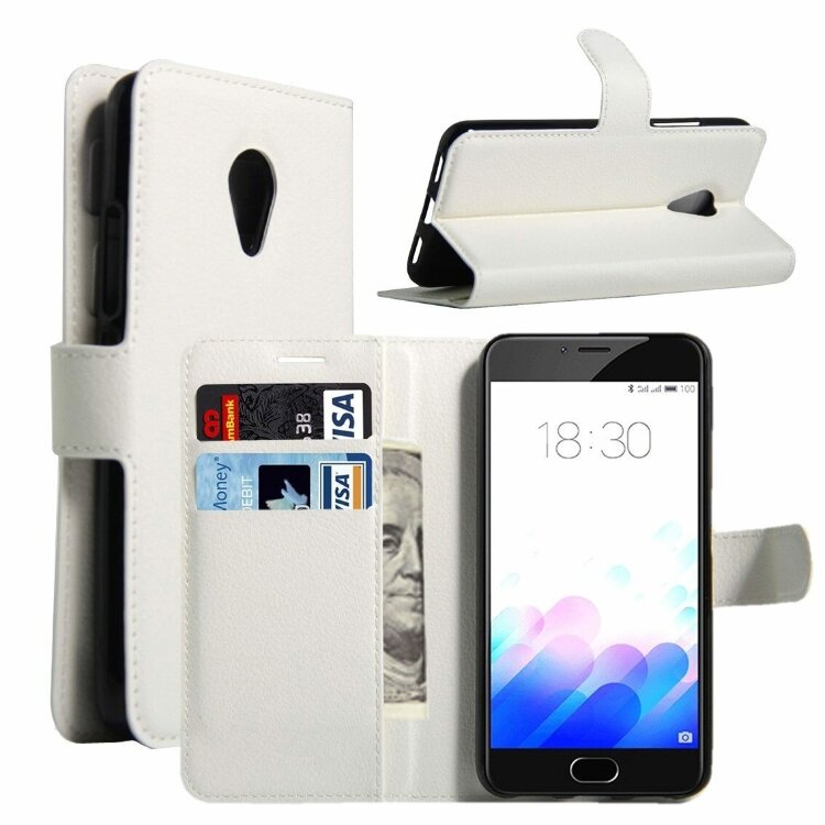Чехол с визитницей для Meizu M3 / M3s (белый)