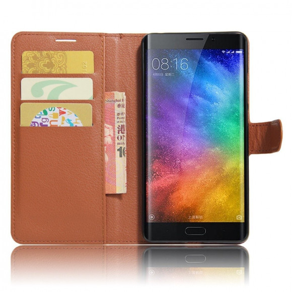 Чехол с визитницей для Xiaomi Mi Note 2 (коричневый)