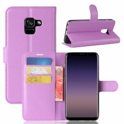 Чехол с визитницей для Samsung Galaxy A8 (2018) (фиолетовый)