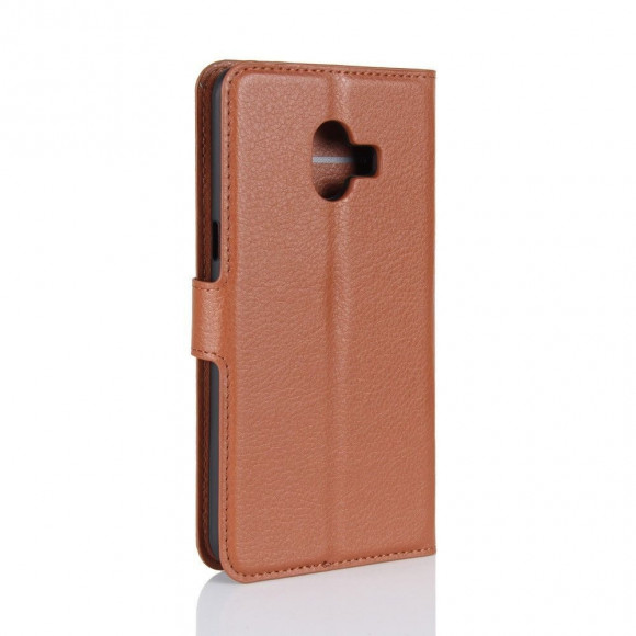 Чехол с визитницей для Samsung Galaxy C10 (коричневый)