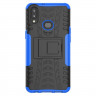 Чехол Hybrid Armor для Samsung Galaxy A10s (черный + голубой)