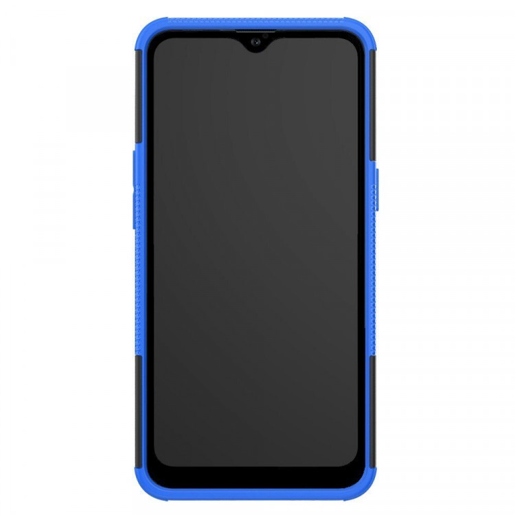 Чехол Hybrid Armor для Samsung Galaxy A10s (черный + голубой)