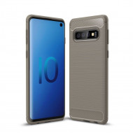 Чехол-накладка Carbon Fibre для Samsung Galaxy S10 (серый) Чехол-накладка Carbon Fibre для Samsung Galaxy S10 (серый)