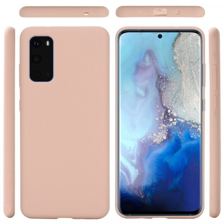 Силиконовый чехол Mobile Shell для Samsung Galaxy S20+ (Plus) (розовый)