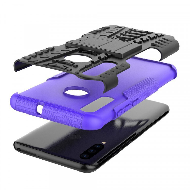 Чехол Hybrid Armor для Huawei P Smart+ (Plus) 2019 / Enjoy 9s / Honor 10i (черный + фиолетовый)
