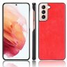 Кожаная накладка-чехол для Samsung Galaxy S21+ (Plus) (красный)