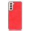 Кожаная накладка-чехол для Samsung Galaxy S21+ (Plus) (красный)