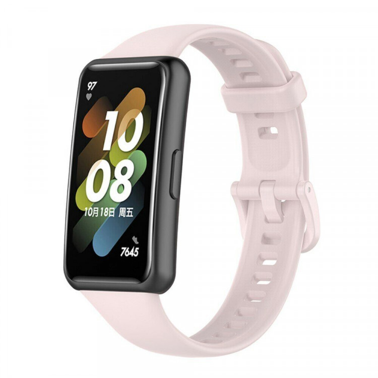 Силиконовый ремешок для Huawei Band 7 (розовый)
