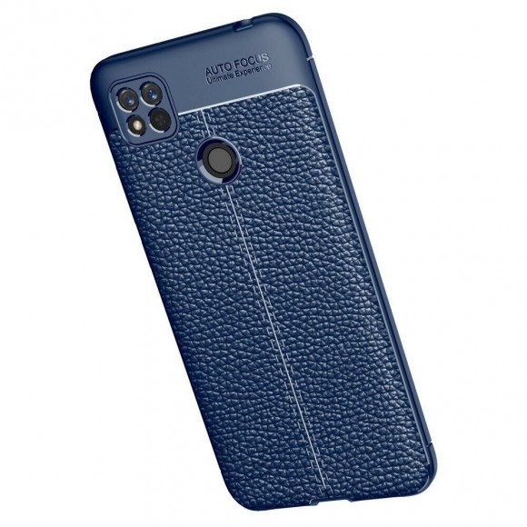 Чехол-накладка Litchi Grain для Xiaomi Redmi 10A (темно-синий) Чехол-накладка Litchi Grain для Xiaomi Redmi 10A (темно-синий)