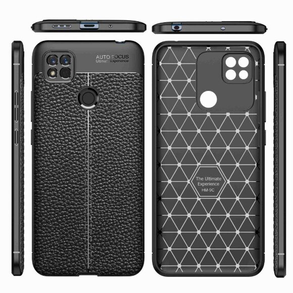 Чехол-накладка Litchi Grain для Xiaomi Redmi 10A (темно-синий) Чехол-накладка Litchi Grain для Xiaomi Redmi 10A (темно-синий)