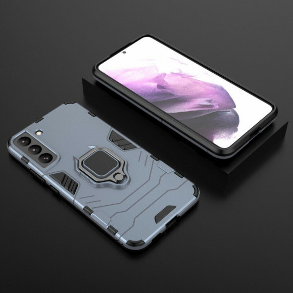 Чехол Armor Ring Holder для Samsung Galaxy S22 (темно-синий)