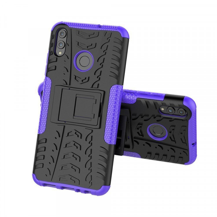 Чехол Hybrid Armor для Huawei Honor 8X (черный + фиолетовый)