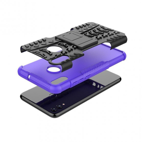 Чехол Hybrid Armor для Huawei Honor 8X (черный + фиолетовый)
