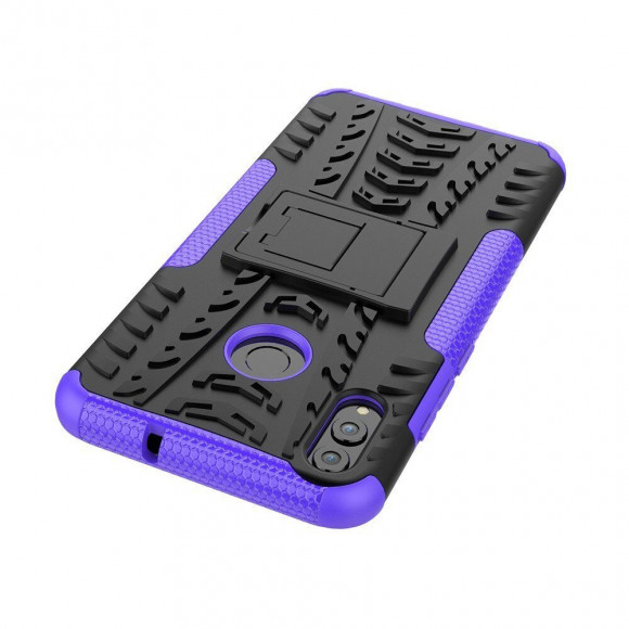 Чехол Hybrid Armor для Huawei Honor 8X (черный + фиолетовый)