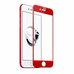 Защитное стекло 3D для iPhone 6 Plus / 6S Plus (красная окантовка)