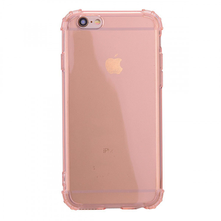 Силиконовый чехол с усиленными бортиками для iPhone 6s / iPhone 6 (розовый)