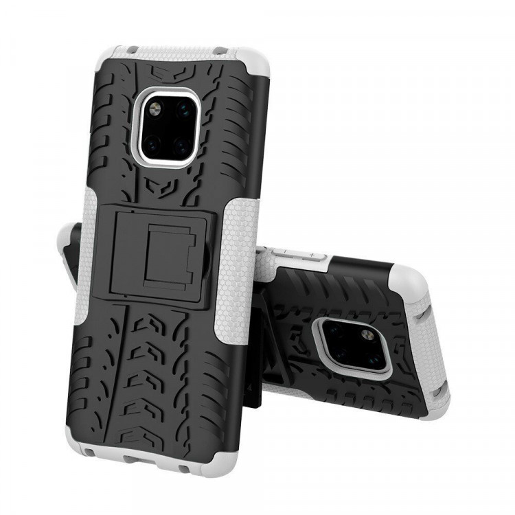 Чехол Hybrid Armor для Huawei Mate 20 Pro (черный + белый)