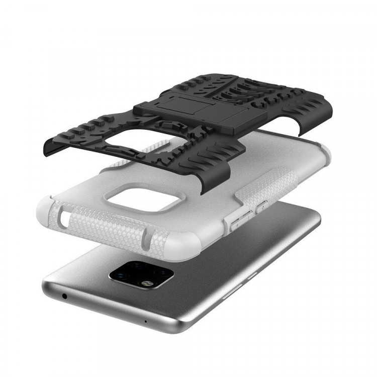 Чехол Hybrid Armor для Huawei Mate 20 Pro (черный + белый)