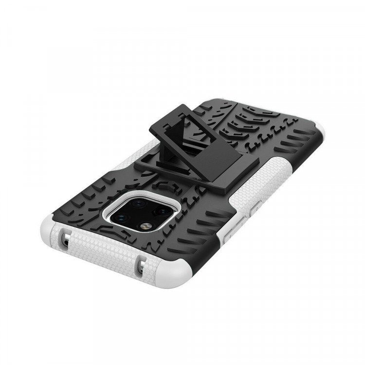 Чехол Hybrid Armor для Huawei Mate 20 Pro (черный + белый)