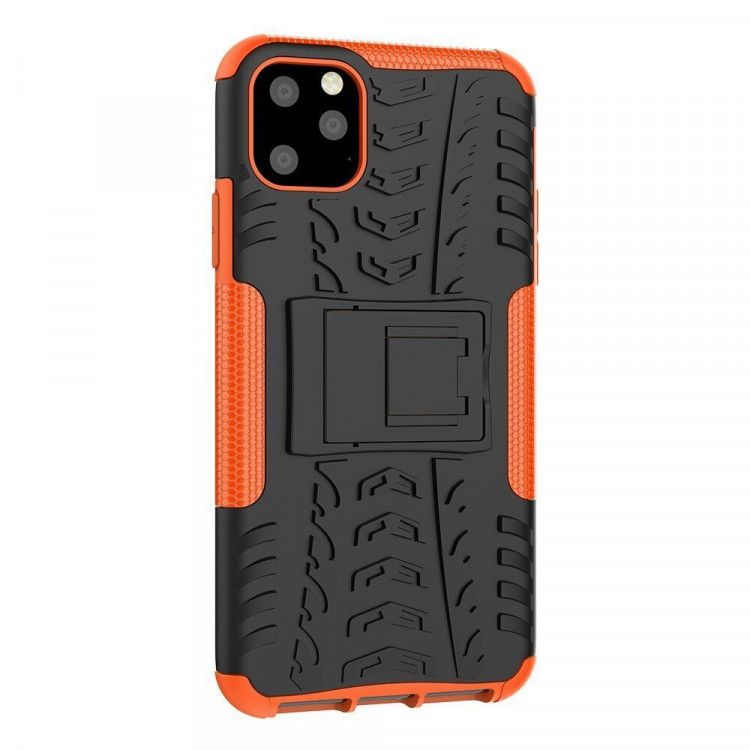 Чехол Hybrid Armor для iPhone 11 Pro Max (черный + оранжевый)