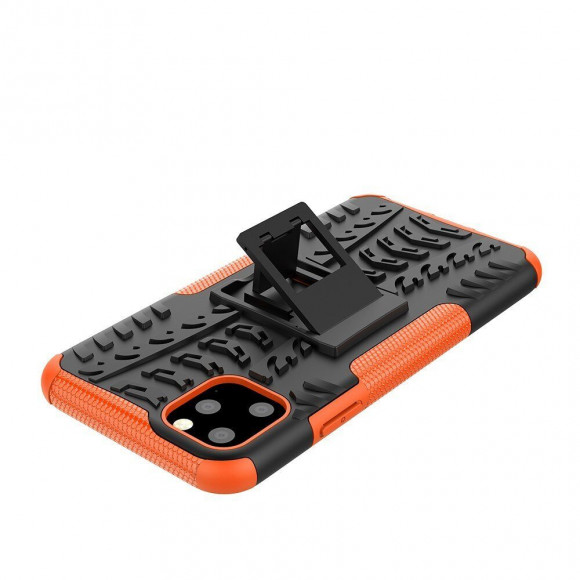 Чехол Hybrid Armor для iPhone 11 Pro Max (черный + оранжевый)