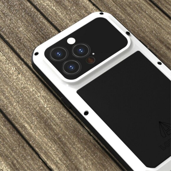 Гибридный чехол LOVE MEI для iPhone 13 Pro Max (белый) Гибридный чехол LOVE MEI для iPhone 13 Pro Max (белый)