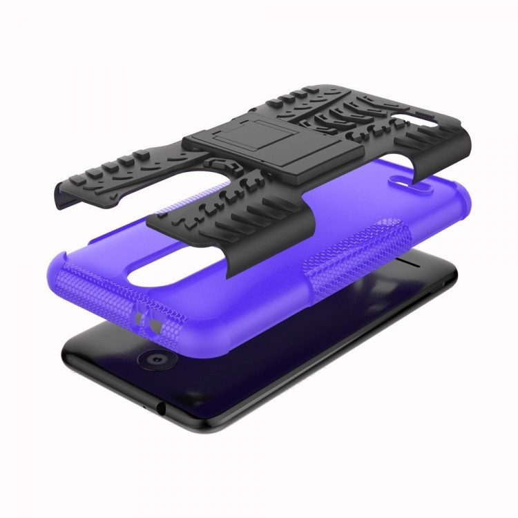 Чехол Hybrid Armor для LG K8 (2018) / K9 (черный + фиолетовый)