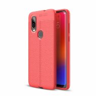 Чехол-накладка Litchi Grain для Motorola P40 / Motorola One Vision (красный)