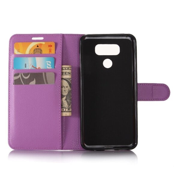 Чехол с визитницей для LG G6 (фиолетовый) Чехол с визитницей для LG G6 (фиолетовый)