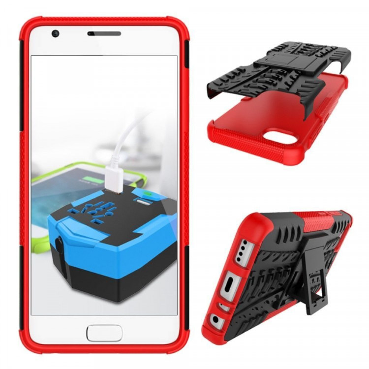 Чехол Hybrid Armor для Lenovo ZUK Z2 (черный + красный)