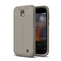 Чехол-накладка Litchi Grain для Nokia 1 (серый)